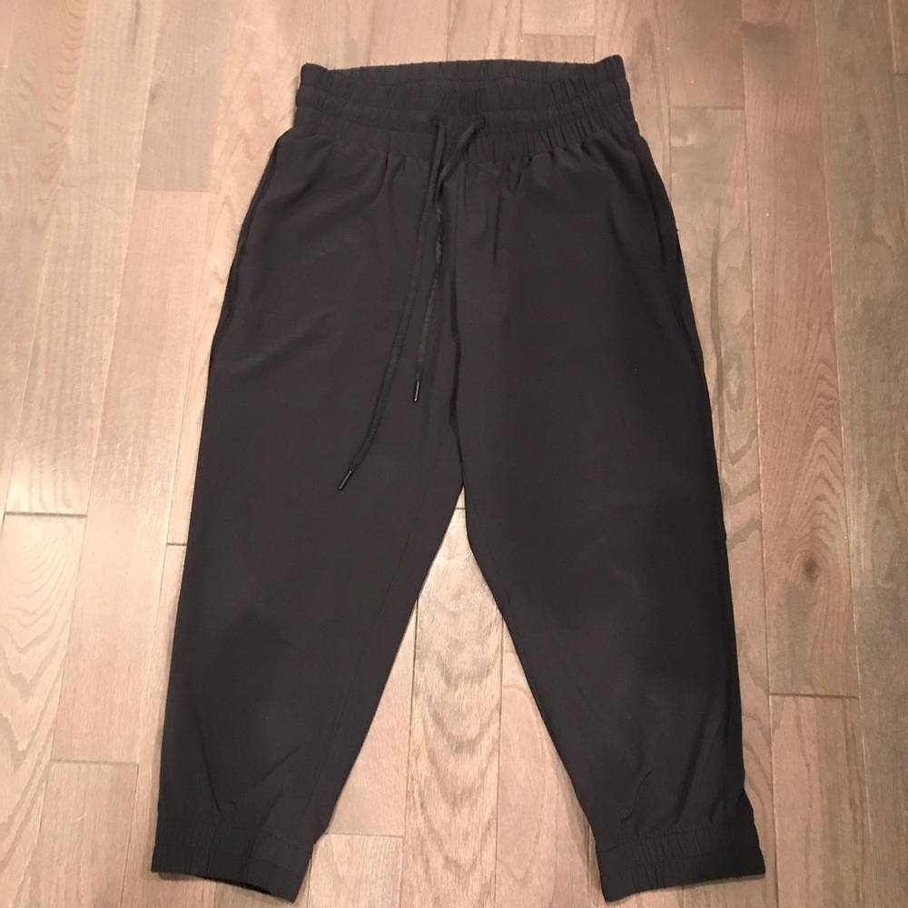 Jogger style black workout pants